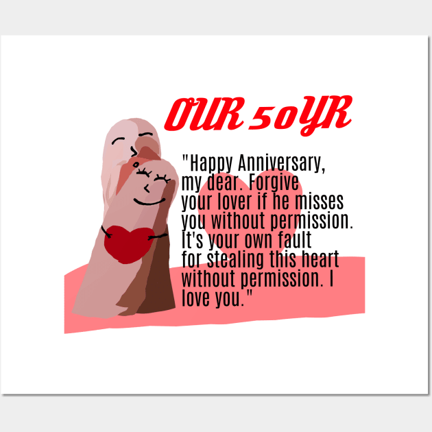 Happy Anniversary 50yr Wall Art by Asepart